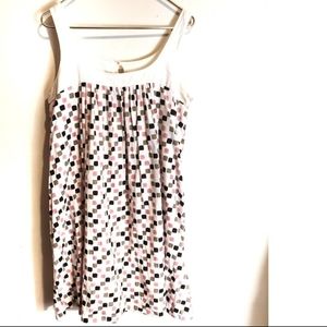 SUPER Cute Neapolitan Square Print Baby Doll Dress L